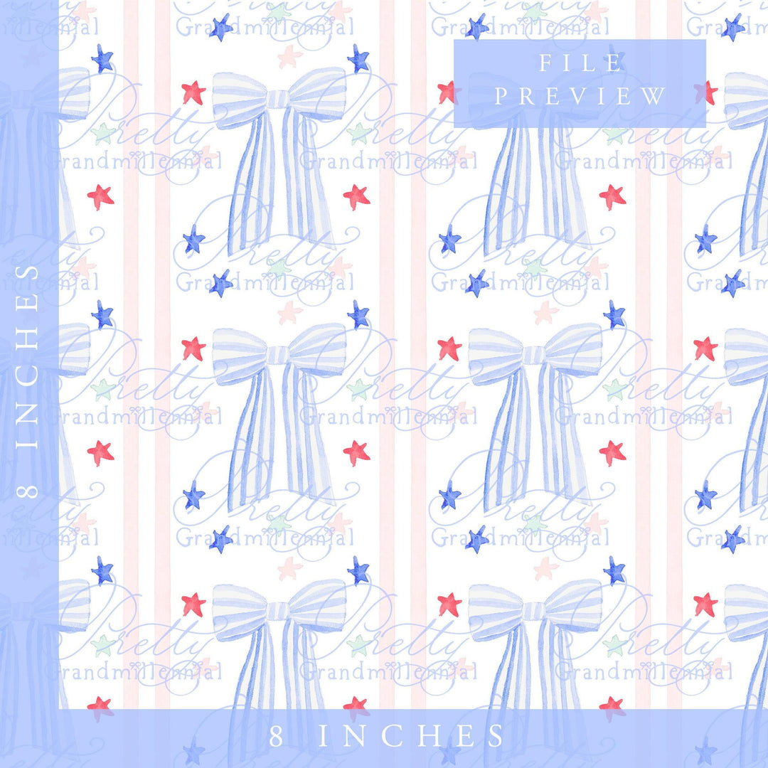 Patriotic pattern, 4th of july pattern, independence day pattern, USA flag patter, watercolor patriotic patter, stars, grandmillennial - PrettyGrandmillennai