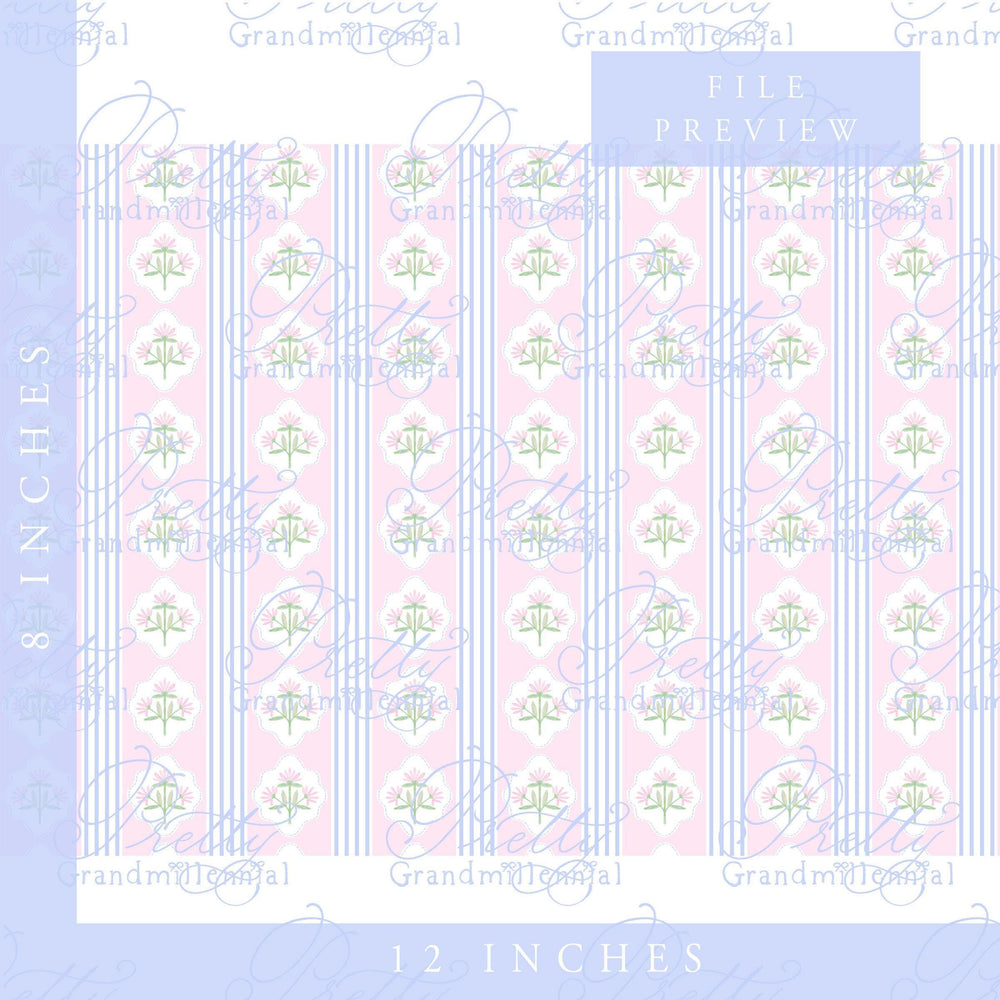 Spring seamlesspattern, grandmillennial spring pattern, block print pattern, seamless pattern shop, preppy patterns, print shop - PrettyGrandmillennai