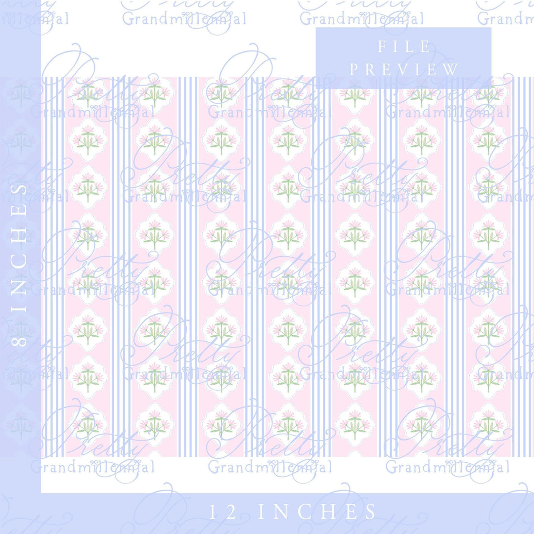 Spring seamlesspattern, grandmillennial spring pattern, block print pattern, seamless pattern shop, preppy patterns, print shop - PrettyGrandmillennai