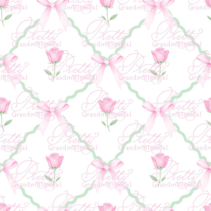 Watercolor Hearts trellis, Valentine&