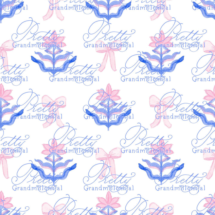 Block Floral pattern, Grandmillennial clipart, grandmillennial seamless pattern, flowers block seamless pattern, commercial use - PrettyGrandmillennai