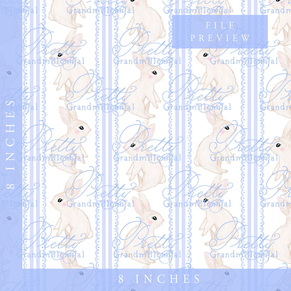 Watercolor easter bunny pattern, easter pattern, bunny seamless pattern, bow pattern, grandmillennial pattern, seamless pattern shop - PrettyGrandmillennai