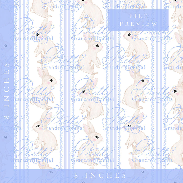 Watercolor easter bunny pattern, easter pattern, bunny seamless pattern, bow pattern, grandmillennial pattern, seamless pattern shop - PrettyGrandmillennai