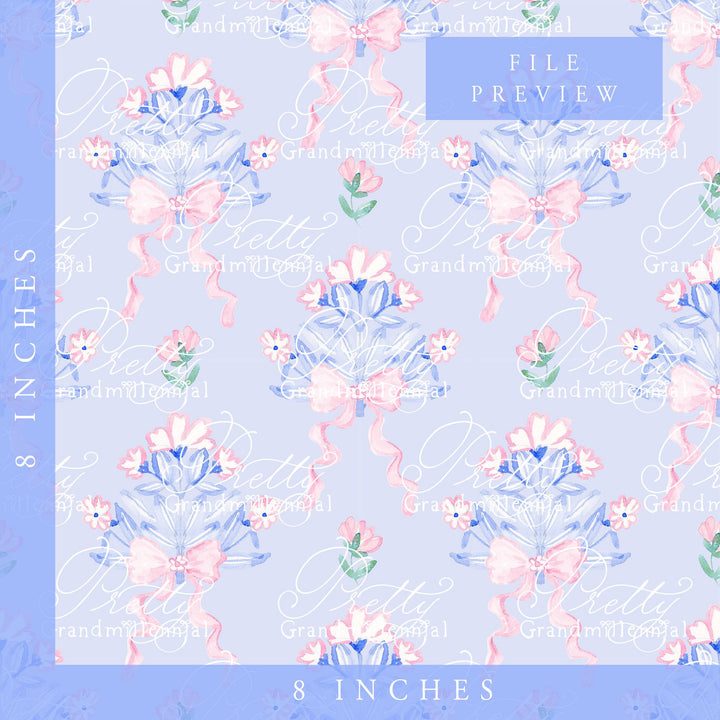 Block Floral pattern, Grandmillennial clipart, grandmillennial seamless pattern, flowers block seamless pattern, commercial use - PrettyGrandmillennai