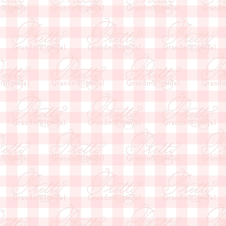 Peach gingham plaid pattern, peach pink gingham pattern, peach checkered print, pink plaid print, preppy pattern, grandmillennial patterns - PrettyGrandmillennai