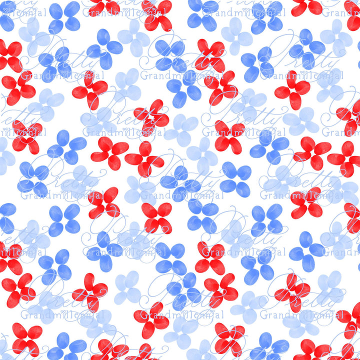 4th of July Liberty Floral Pattern, Preppy Style, Digital Download (PNG file) - PrettyGrandmillennai