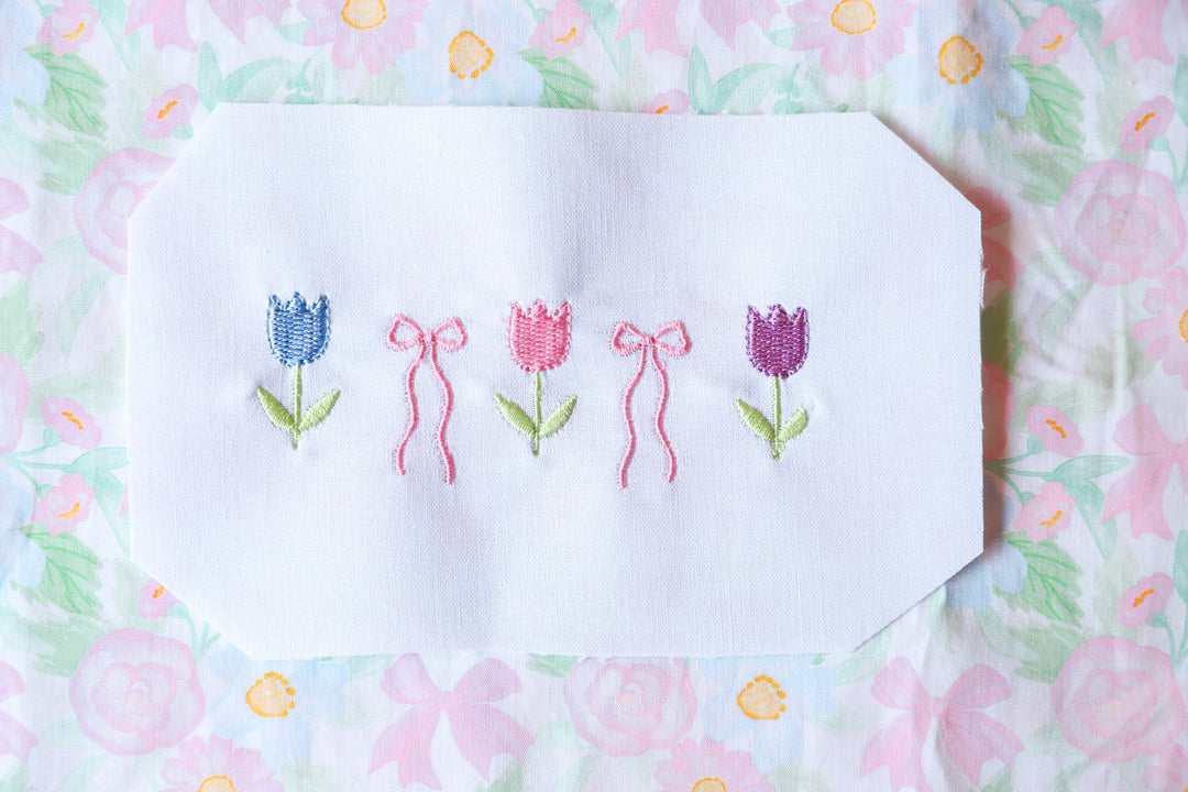 Spring Bows With Tulips