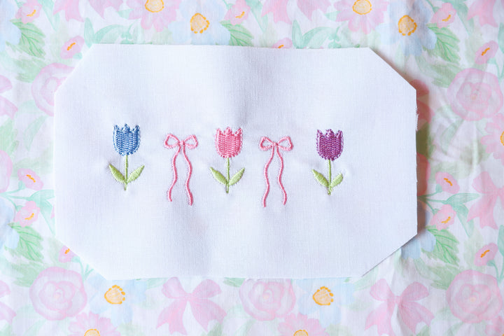 Spring Bows With Tulips