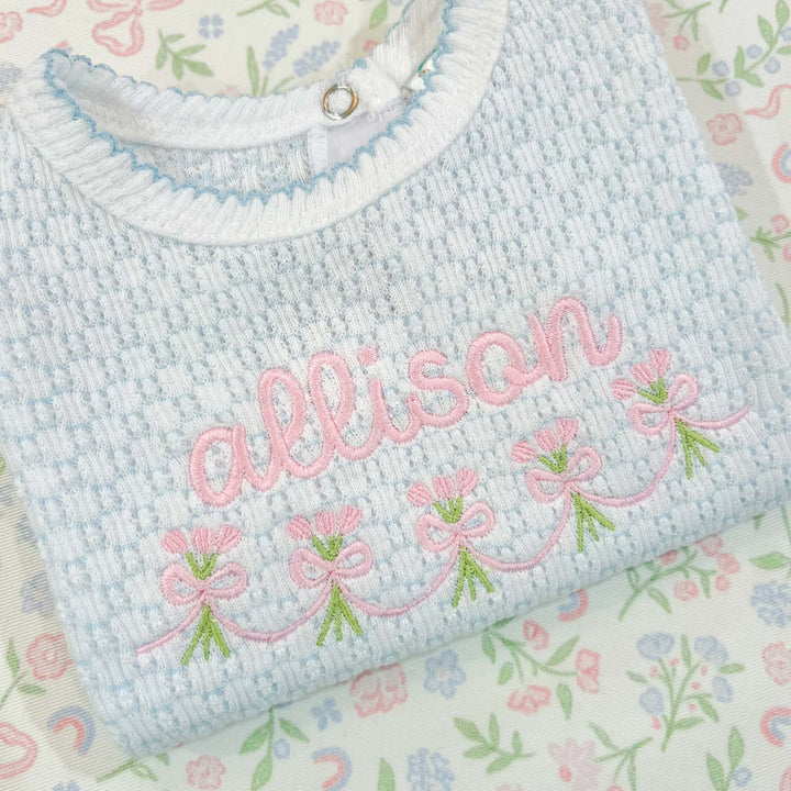Preppy Tulips Spring Floral Bows