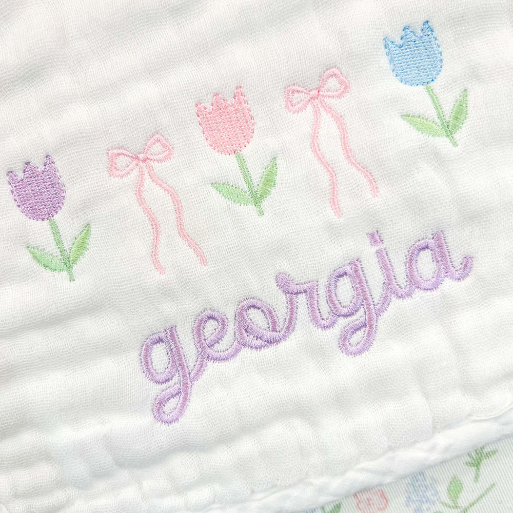 Spring Bows With Tulips