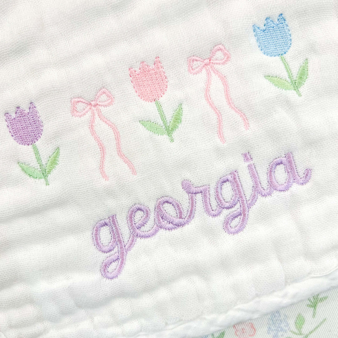 Spring Bows With Tulips
